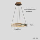 DecorBites™ Crystal Ring Ceiling Chandelier | Stainless Steel | Luxury Home Decor
