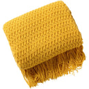 DecorBites™ Geometric Knit Sofa Blanket with Tassel - Dust-Proof Bedspread and Leisure Throw