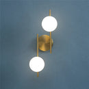 DecorBites™ Golden Indoor Wall Lights with Milky Glass Ball, Double G9 Bulbs