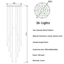 DecorBites™ Crystal LED Chandelier: Elegant Lighting for Home, Restaurant, and Bar