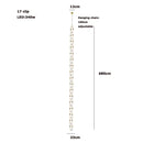 DecorBites™ Crystal Gold Chain Chandelier Ceiling Lamp for Home Décor