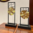 DecorBites™ Golden Lotus Leaf Feng Shui Desk Ornament Alloy Sculpture
