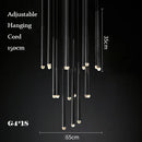 DecorBites™ Gold Copper Chandelier for Living Room, Staircase, Foyer, Dining Room, Cafe, Bar