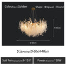 DecorBites™ Crystal LED Chandelier: Elegant Nordic Branch Design for Living Room, Hotel, Dining Area