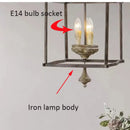 DecorBites™ Creative American Iron E14 Chandelier Light for Porch Kitchen Bedroom Personality Lighting