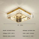 DecorBites™ Crystal LED Dimmable Ceiling Lights: Modern Square Steel Fixture for Living Room