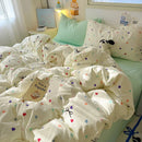 DecorBites™ Cartoon Pattern Cotton Fitted Sheet Set – Soft & Cozy Bedding for Adults & Kids