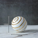 DecorBites™ Golden Texture Ball Geometric Sculpture - Abstract Desk Decoration