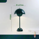 DecorBites™ Iron Mushroom Shape Macaron Table Lamp - Modern Minimalist LED Home Decoration