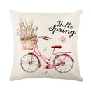 DecorBites™ Lavender Flower Linen Pillowcase for Sofa Car, Living Room Decor, Throw Pillow Case