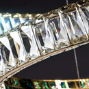 DecorBites™ Crystal Ring Ceiling Chandelier | Stainless Steel | Luxury Home Decor