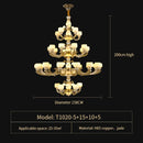 DecorBites™ All Copper Jade Chinese Chandelier: Modern & Simple Living Room Lighting