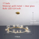 DecorBites™ Branching Bubbles Chandelier in Black and Gold for Modern Dining Room