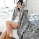DecorBites™ Cotton Gauze Throw Blanket - Soft and Cozy Bedspread for Summer - Ideal for Dorms, Sofas, and Couples