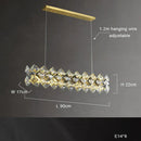 DecorBites™ Crystal Round Chandelier: Modern Dining Room Lighting Fixture, Nordic Style Decoration