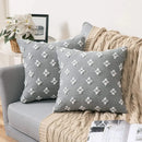 DecorBites™ Houndstooth Cushion Cover 30x50cm Black and White Bow Waist Pillow Case