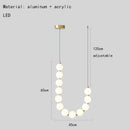DecorBites™ Acrylic LED Chandelier: Modern Living Room Pendant Lamp