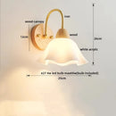 DecorBites™ Glass Wood LED Wall Lights Decor for Bedroom Living Room Coffee Mirror Bedside Lamp