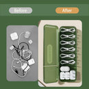 DecorBites™ Cable Box: Desk Organizer for Charger, Cord, Phone | Storage with Cover