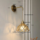 DecorBites™ Amber Glass LED Wall Light Modern Nordic Bedroom Reading Lamp