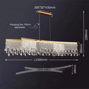 DecorBites™ Crystal Chandelier: Modern Nordic LED Pendant Lighting Fixture for Luxe Home Decor