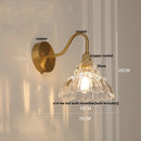 DecorBites™ Brass LED Wall Sconce Clear Glass Pull Chain Switch Modern Vanity Light