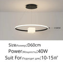 DecorBites™ LED Chandelier: Modern Living Room Kitchen Hanging Light, White Indoor Lighting Fixture
