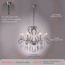 DecorBites™ Crystal LED Chandelier for Kitchen Dining Living Bedroom Room