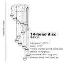 DecorBites™ Crystal Ball Chandelier: Stylish Meteor Shower Lighting for Restaurant, Bar, and Home