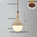 DecorBites™ LED Hanging Light Fixture Yellow Travertine Nordic Wire Adjustable Pendant Lamp