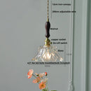 DecorBites™ Amber Glass LED Pendant Light Fixture Nordic Modern Copper Hanging Lamp