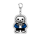 Game Undertale Pixel Keychain Cosplay Sans Flowey Papyrus Asriel Pendant Car Key Chain Bag Accessories Children Birthday Gifts
