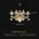 DecorBites™ Crystal Candle Chandelier for Home Living Room Dining Bedroom