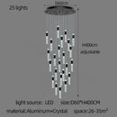 DecorBites™ Cylindrical Crystal Chandelier: Modern Villa Living Room Lamp for Stylish Interiors.