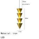 DecorBites™ Gold Black Cone LED Pendant Lamp for Stylish Home and Shop Lighting