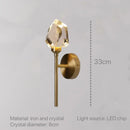 DecorBites™ Crystal Wall Sconce: Modern LED Fixture for Bedroom, Living Room, and Hallway