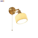 DecorBites™ Copper LED Wall Lights Ceramic Pull Chain Switch Modern Stair Light Fixtures