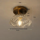 DecorBites™ Green Flower Glass Copper Ceiling Light - Nordic Modern LED, Living Room Bedroom Hallway Fixtures