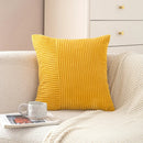 DecorBites™ Corduroy Striped Body Pillow: Soft Lumbar Support & Cozy Home Decor