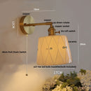 DecorBites™ Ceramic Brass LED Wall Light Fixture Pull Chain Switch Bedside Sconce