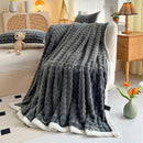DecorBites™ Cozy Faux Rabbit Fur Throw Blanket for Sofa & Bed, 200X230cm