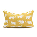 DecorBites™ Geometric Elephant Chenille Cushion Cover, Soft Fringed Pillow Case, Home Decoration