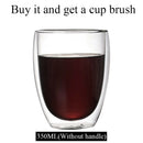 DecorBites™ Double Wall Borosilicate Glass Mug Heat Resistant Tea Coffee Cup