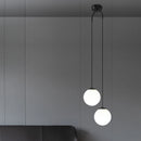 DecorBites™ Glass Ball Dual Head Pendant Light for Bedroom, Modern LED Chandeliers