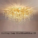 DecorBites™ Crystal LED Living Room Chandelier, Modern Luxury Water Drop Pendant Lamp