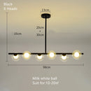 DecorBites™ Glass Ball Pendant Chandeliers - Modern LED Hanging Lights for Home Decor