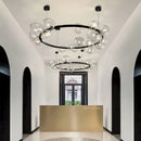 DecorBites™ Glass Ball LED Chandelier: Modern Nordic Style for Living, Dining, Kitchen, Study