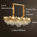 DecorBites™ Crystal Tassles Pendant Light: Modern Luxury Chandelier for Living Room