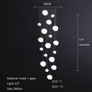 DecorBites™ Cobblestone Glass LED Pendant Lights for Villa Hotel Loft Stair Lamp