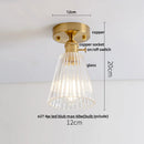 DecorBites™ Clear Glass LED Ceiling Light Fixture Modern Nordic Copper Knob Switch Lamp
